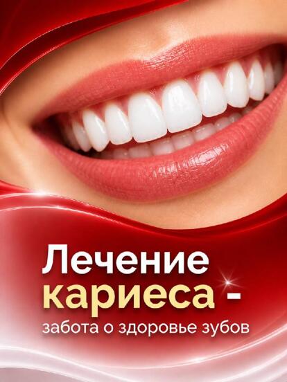 Лечение кариеса 1 зуба любой сложности 
